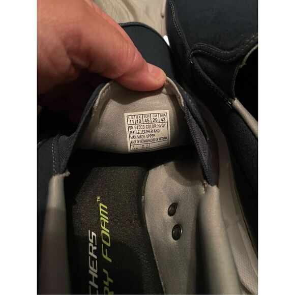 Skechers Mens Navy Blue Sport Equalizer Comfort Slip On Loafers Shoes Size 11 - Picture 3 of 8